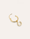 Horseshoe Hoop Gold Single Earring 