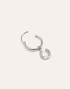 Horseshoe Hoop Silver Single Earring 