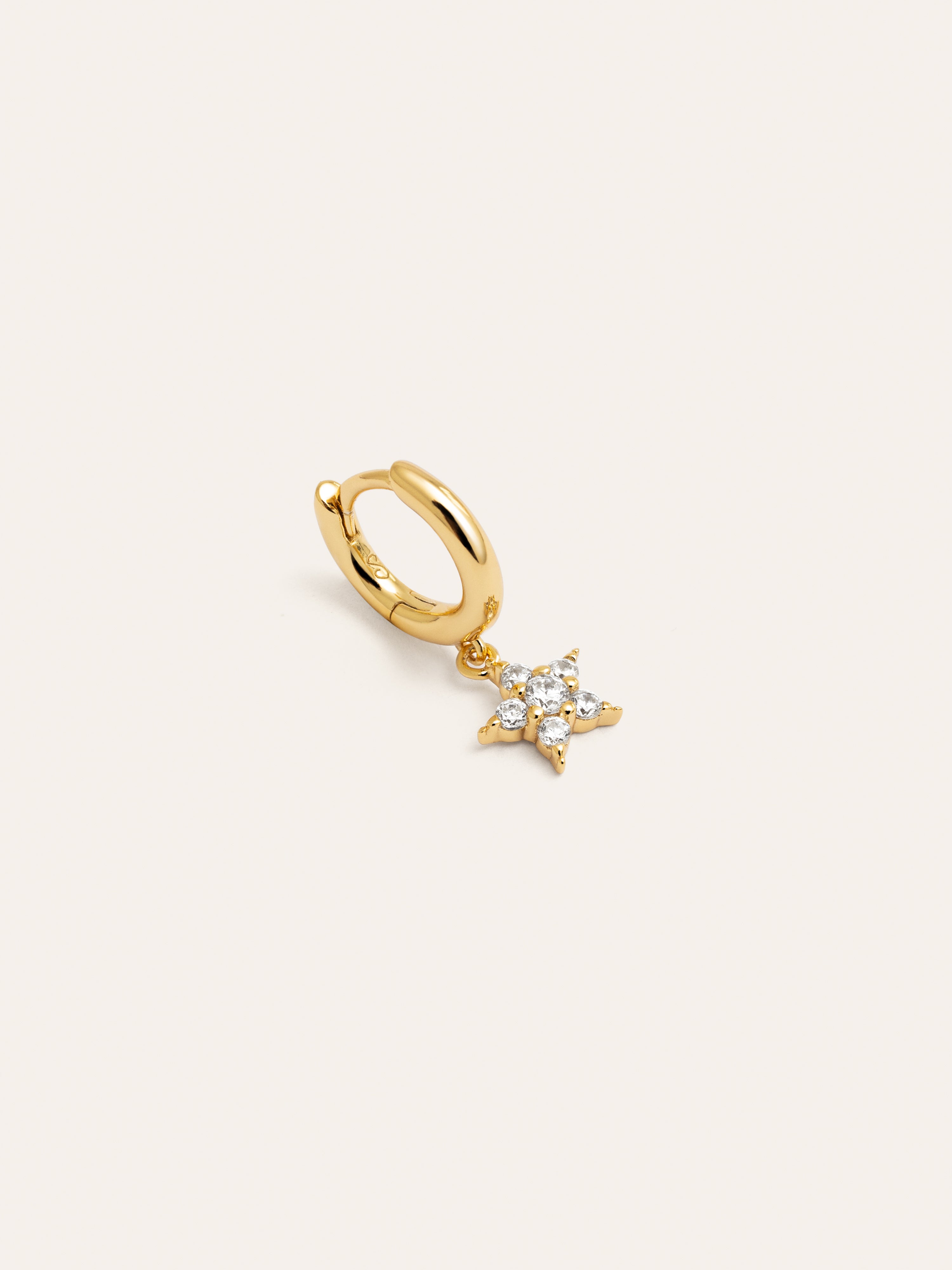 Starlight Gold Hoop Single Earring