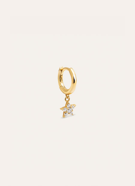Starlight Gold Hoop Single Earring