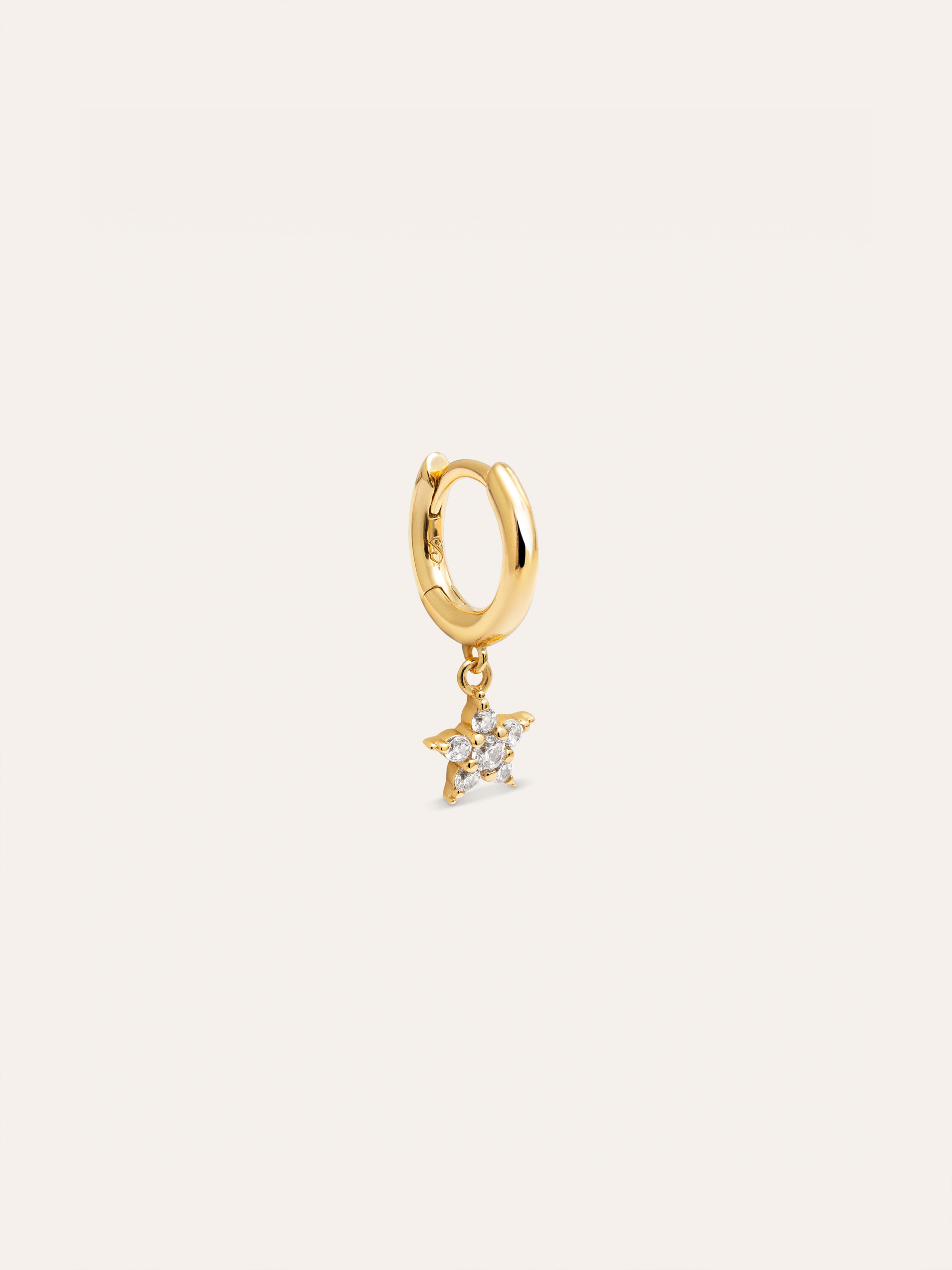 Starlight Gold Hoop Single Earring
