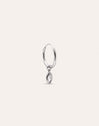  Marquise Simple Hoop Silver Single Earring 