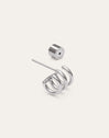 Imagen detalle de Single Hoop Earring Trio Steel