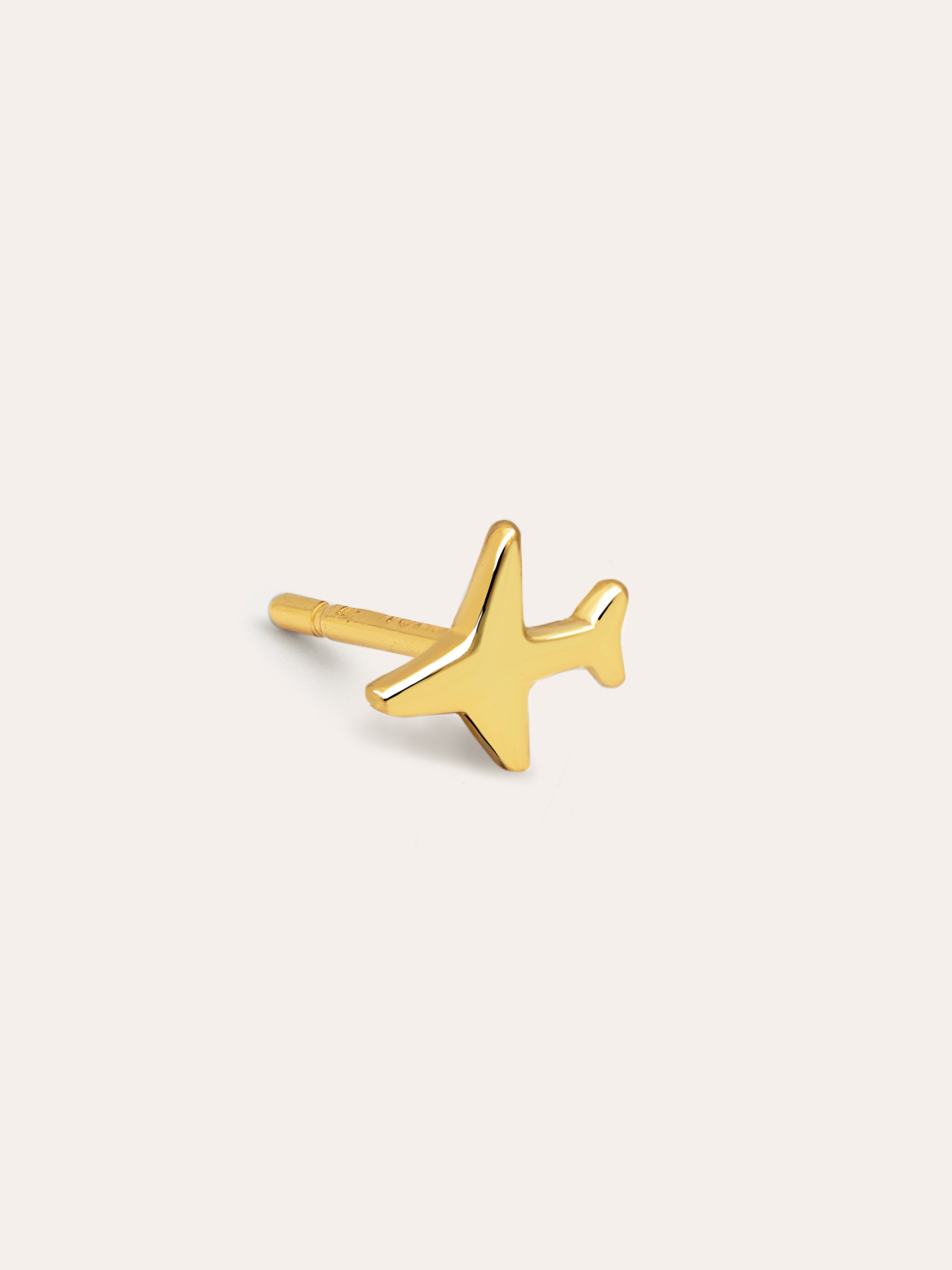 Plane Gold Single Earring