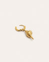 Pendiente Suelto Aro Baby Shell Acero Baño Oro