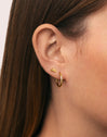 Pendiente Suelto Bali Shell Plata Baño Oro