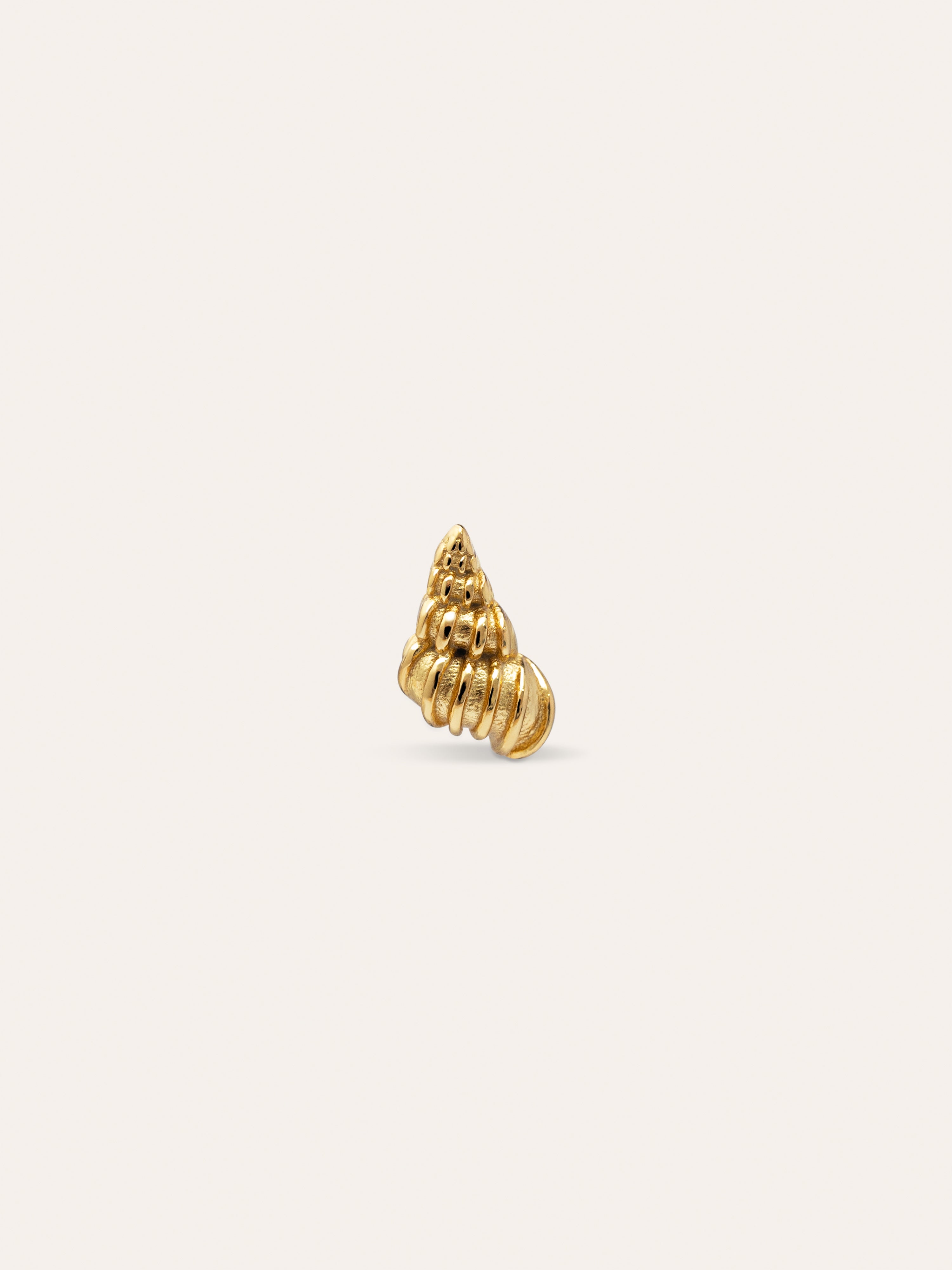 Pendiente Suelto Bali Shell Plata Baño Oro