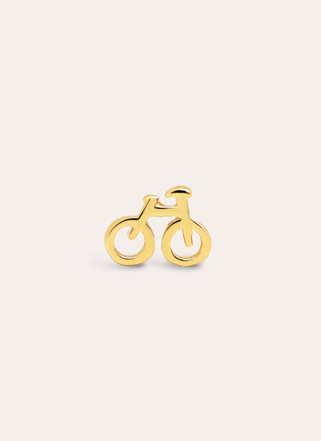 Bike Gold Single Earring