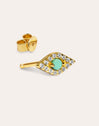 Blue Eye Gold Single Earring