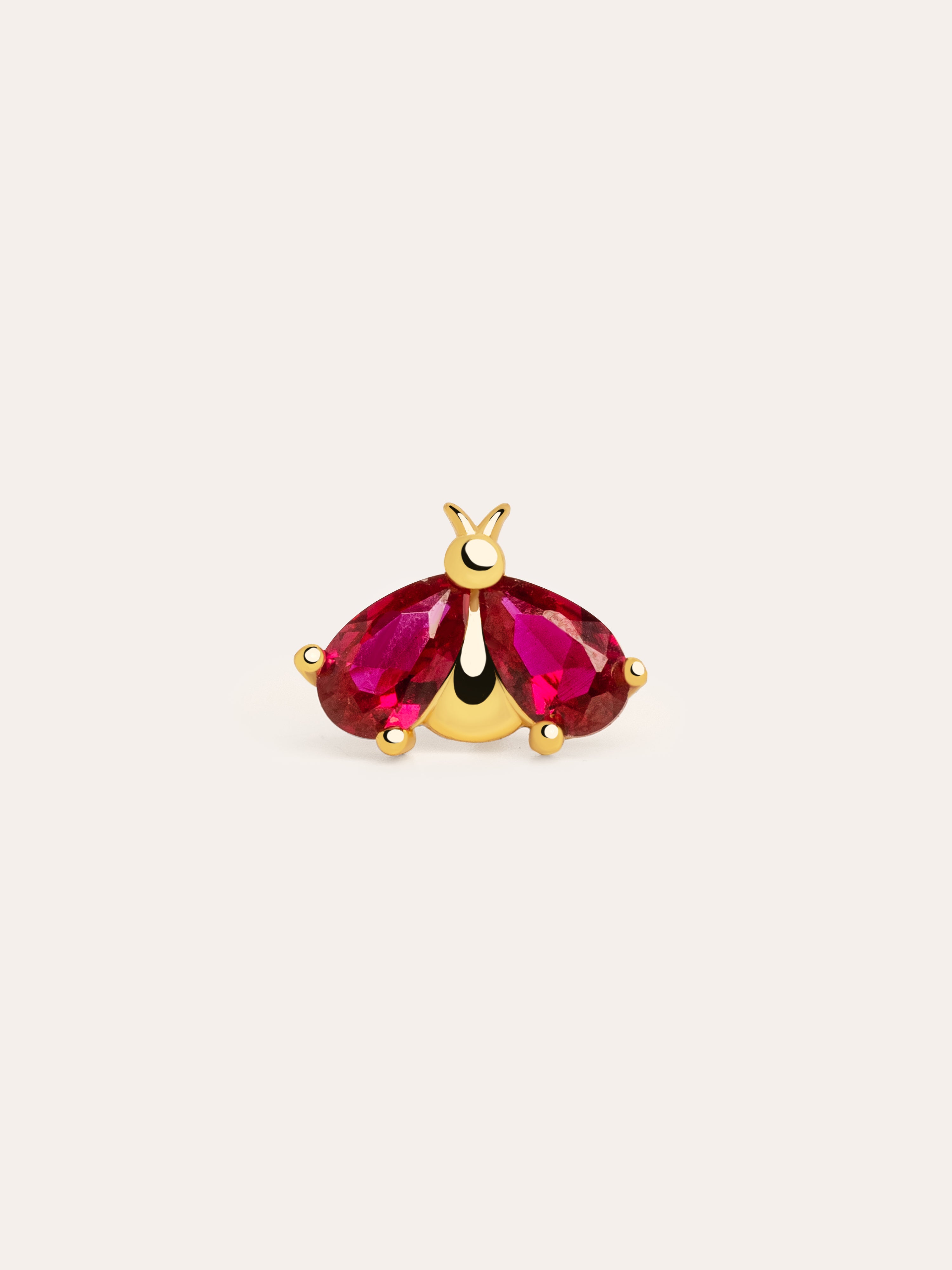 LadyBug Gold Single Earring