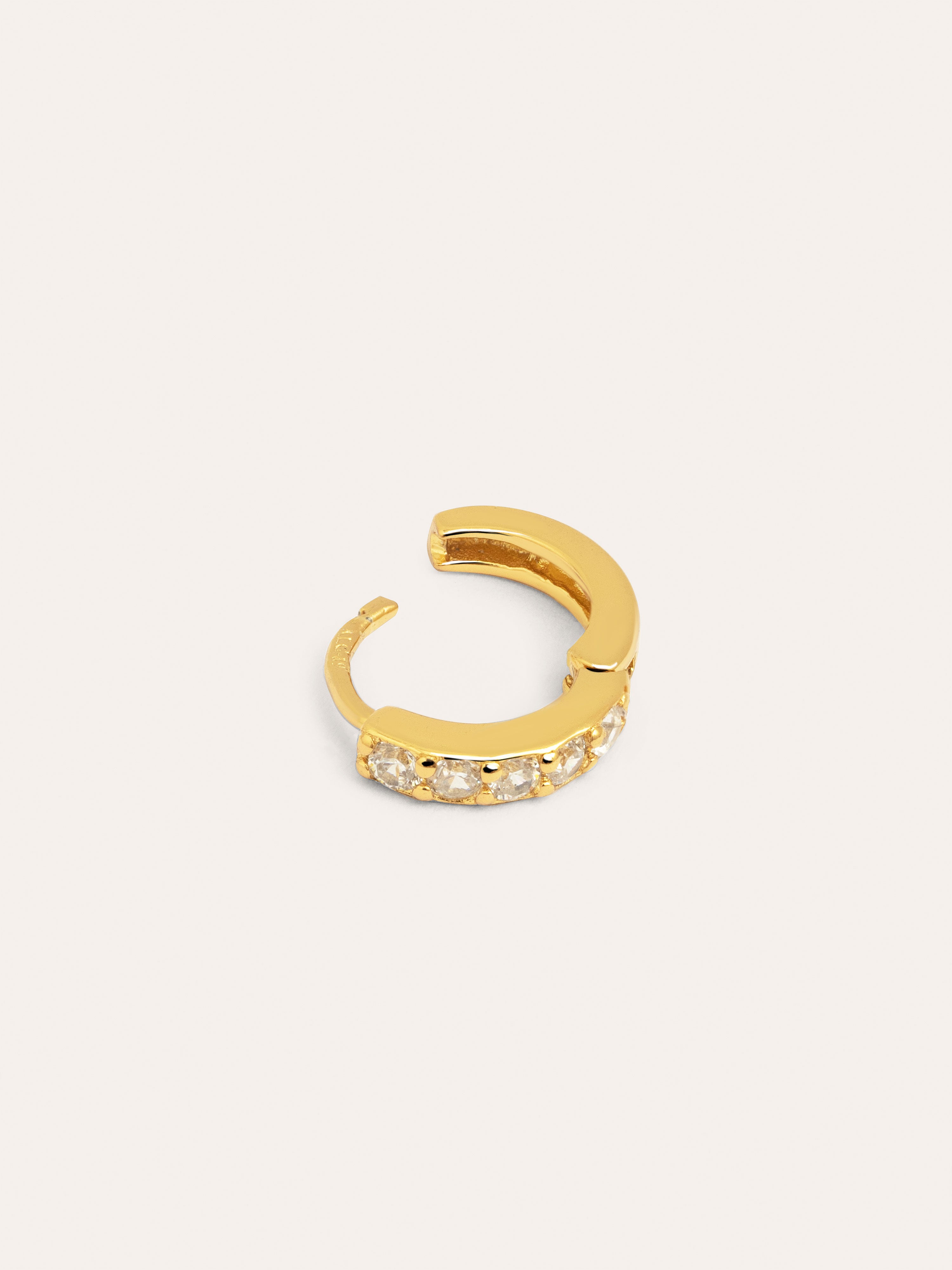 Single Hoop Earring Cleo M Gold Plated