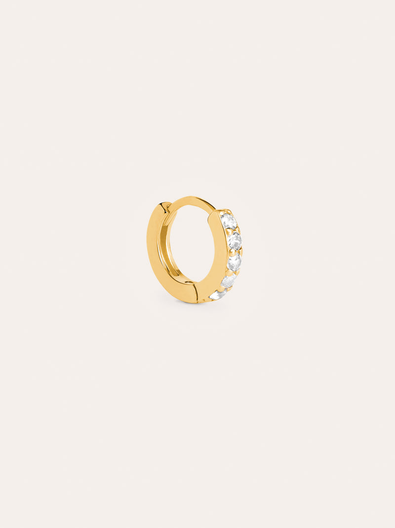 Single Hoop Earring Cleo M Gold Plated