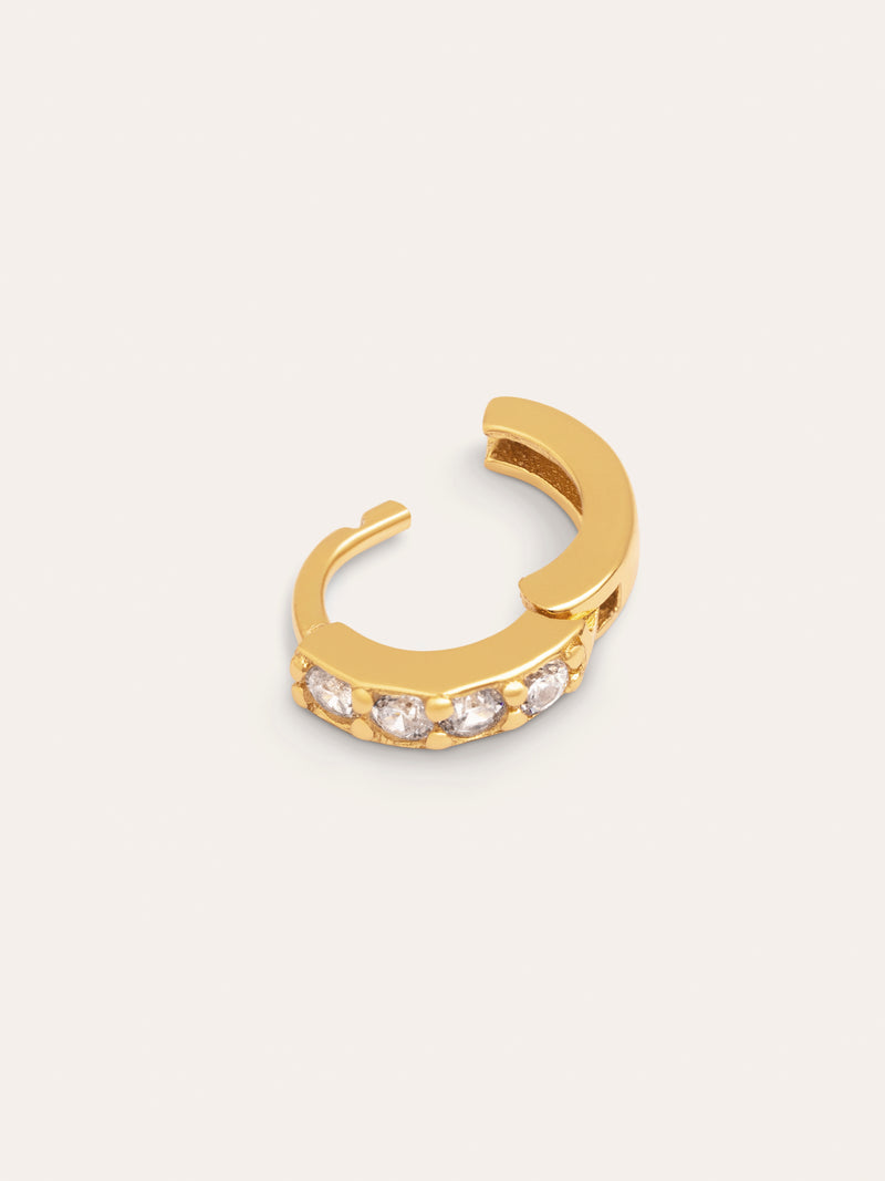 Single Hoop Earring Cleo S Gold Plated