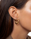 Single Hoop Earring Cleo M Colors Gold Plated