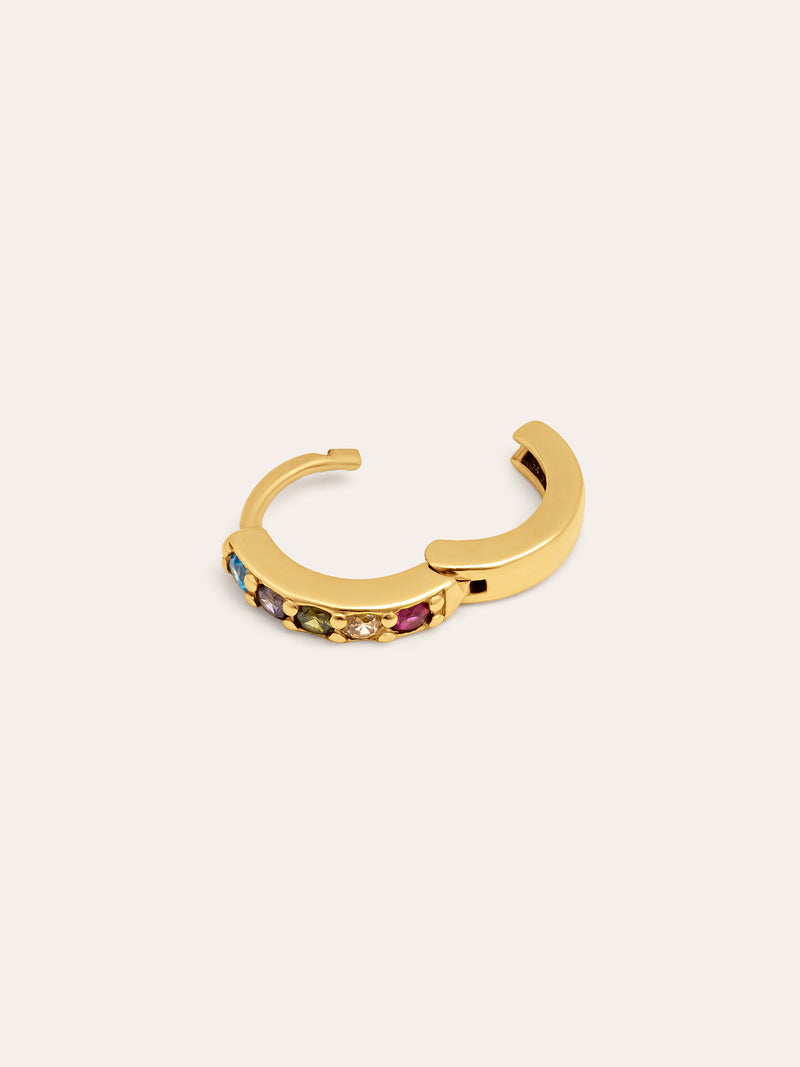 Single Hoop Earring Cleo M Colors Gold Plated