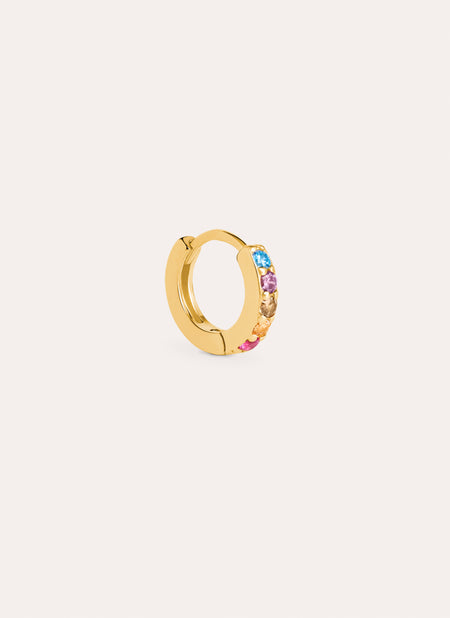 Single Hoop Earring Cleo M Colors Gold Plated