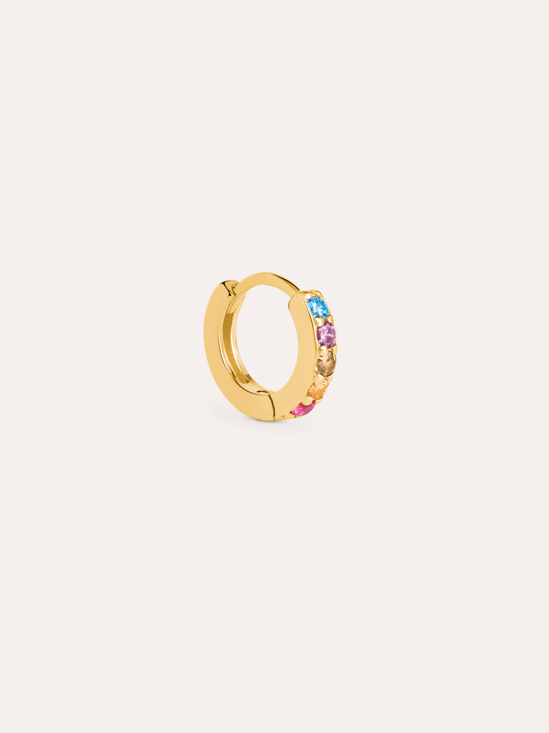 Single Hoop Earring Cleo M Colors Gold Plated
