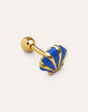 Pendiente Suelto Concha Enamel Plata Baño Oro