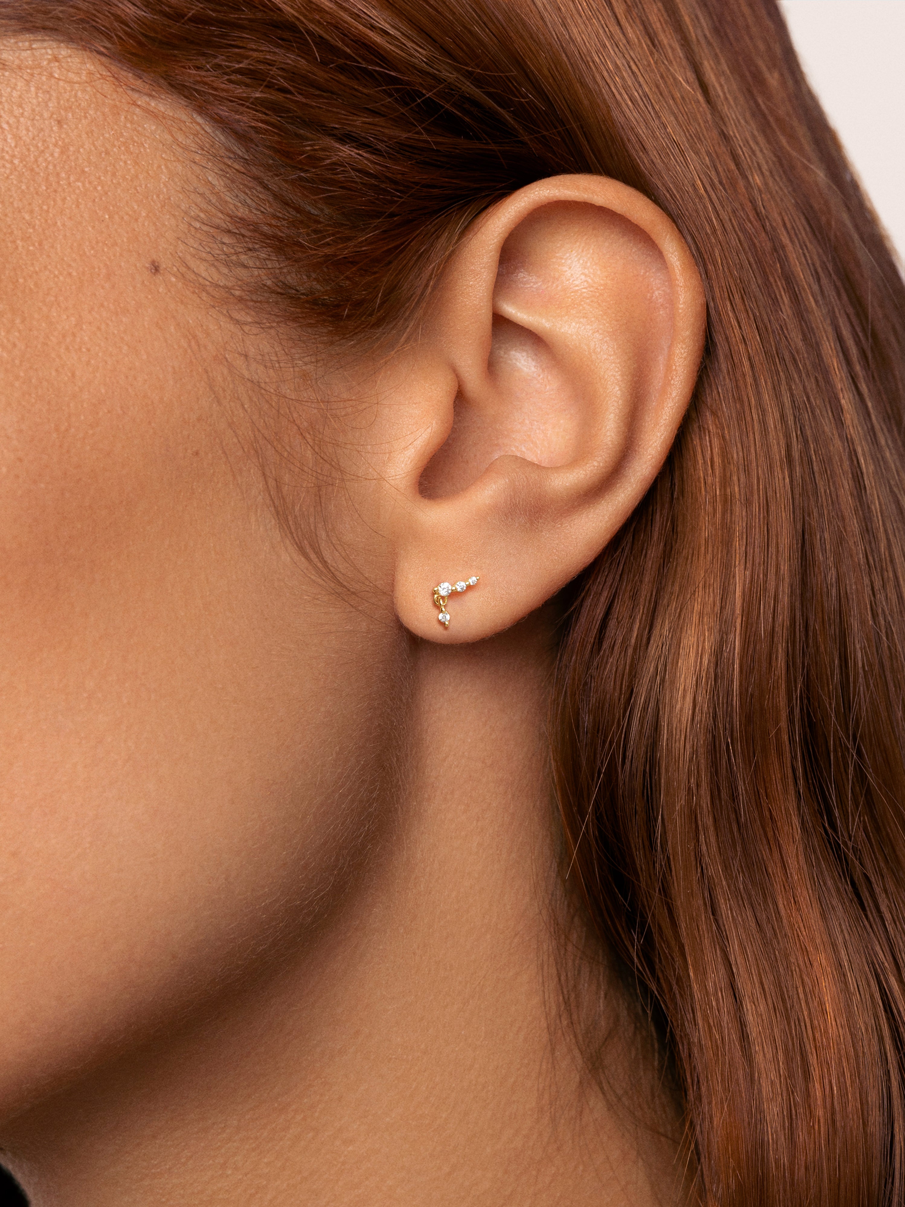 Comet Gold Single Earring