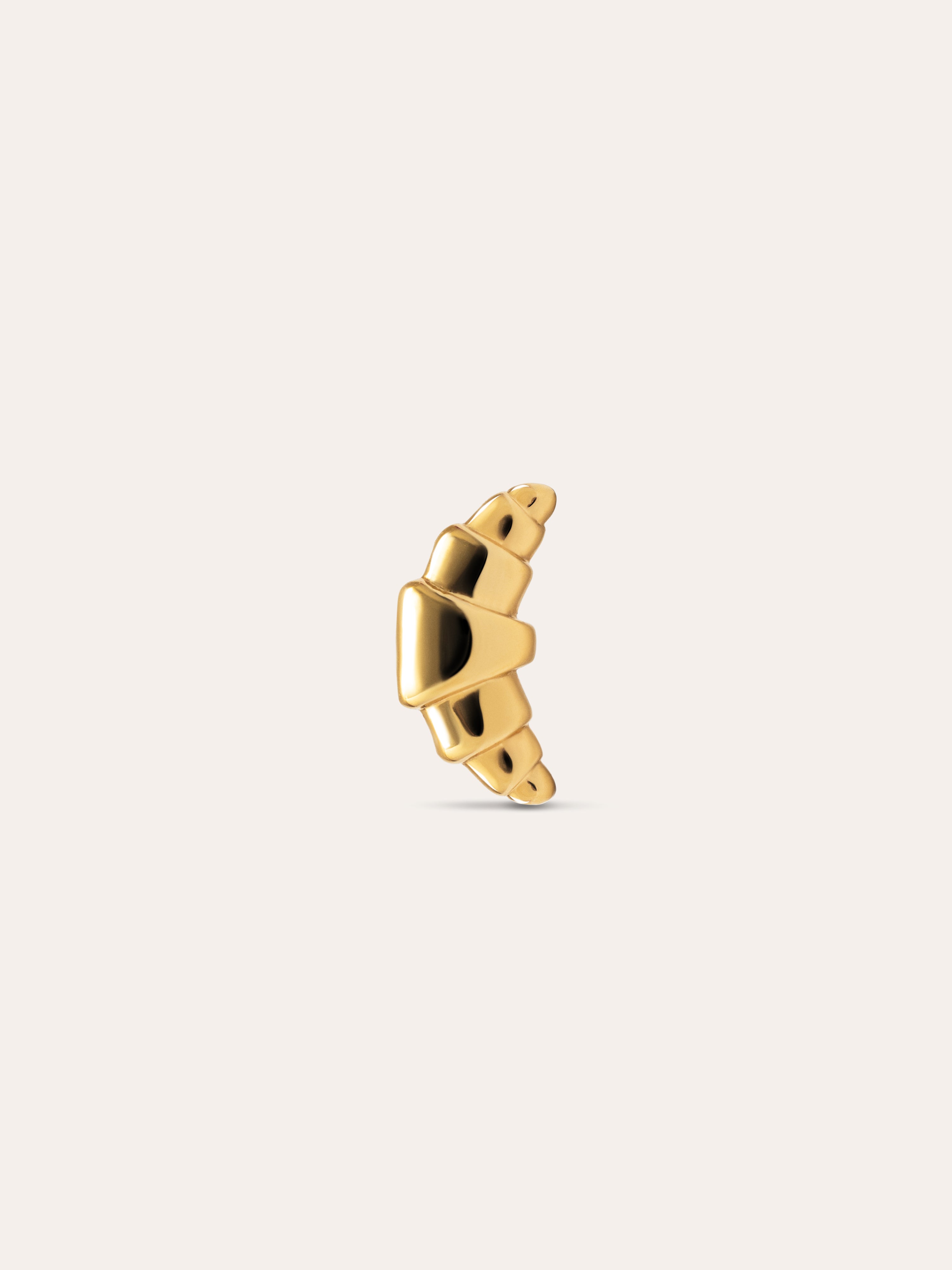 Croissant Gold Single Earring 