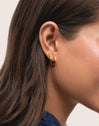 Spark Cross Steel Gold-Plated Single Earring