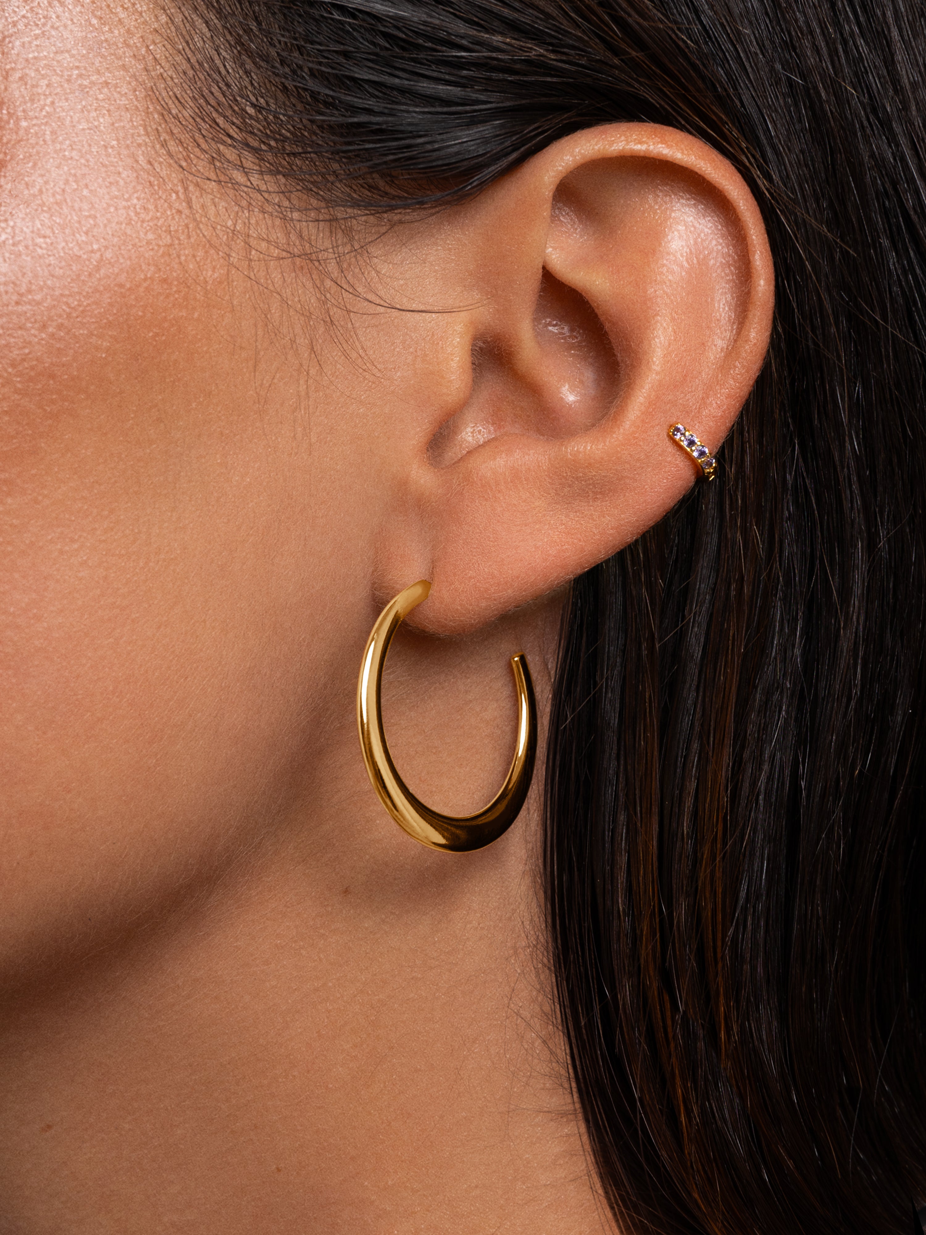 Cenit Gold Hoop Earrings