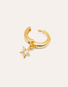 Single Hoop Earring Dance Star Gold Plated