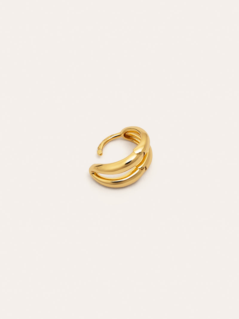 Double Loop Gold Single Earring