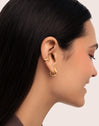 Triple cross Ear Cuff Gold Single Earring 