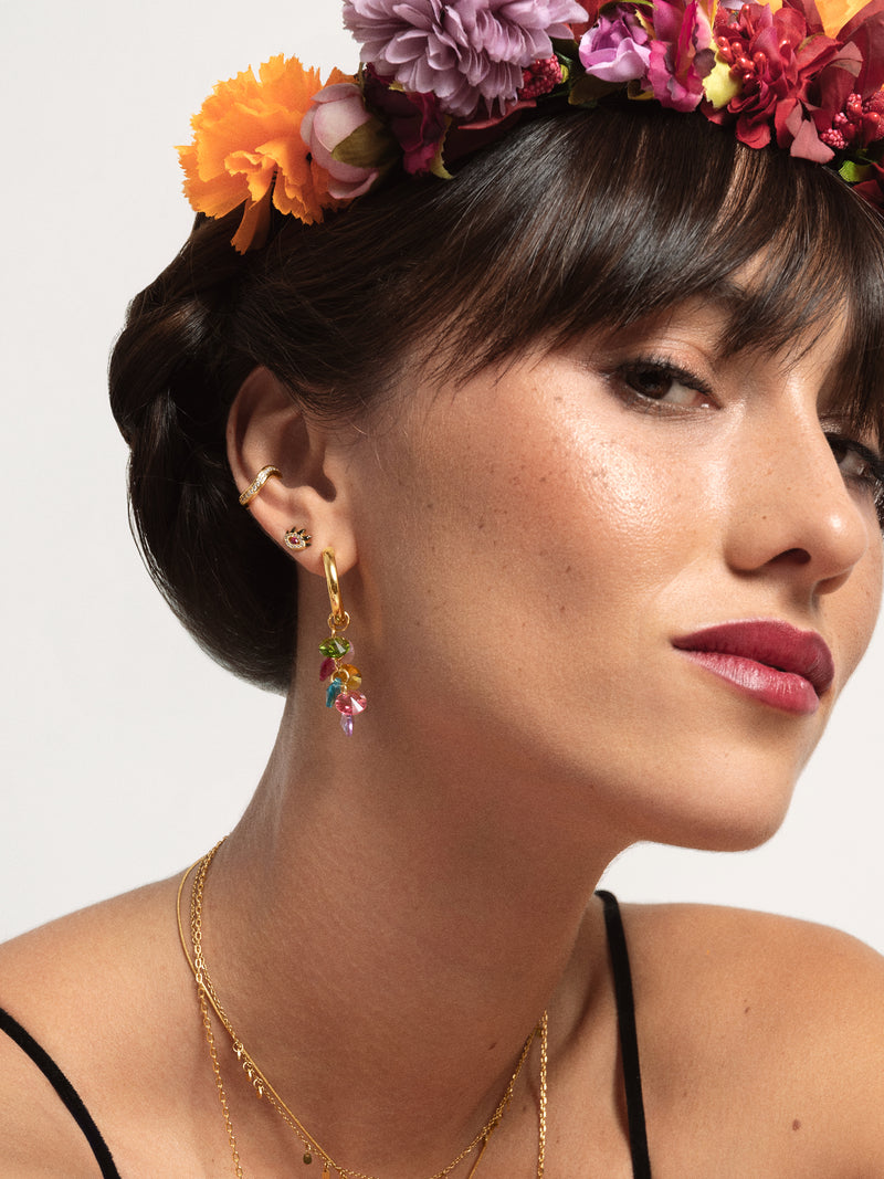 Eye Colors Gold Single Earring 