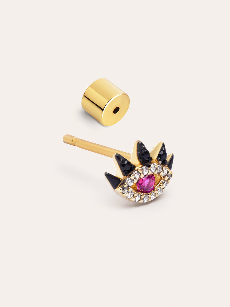 Eye Colors Gold Single Earring 