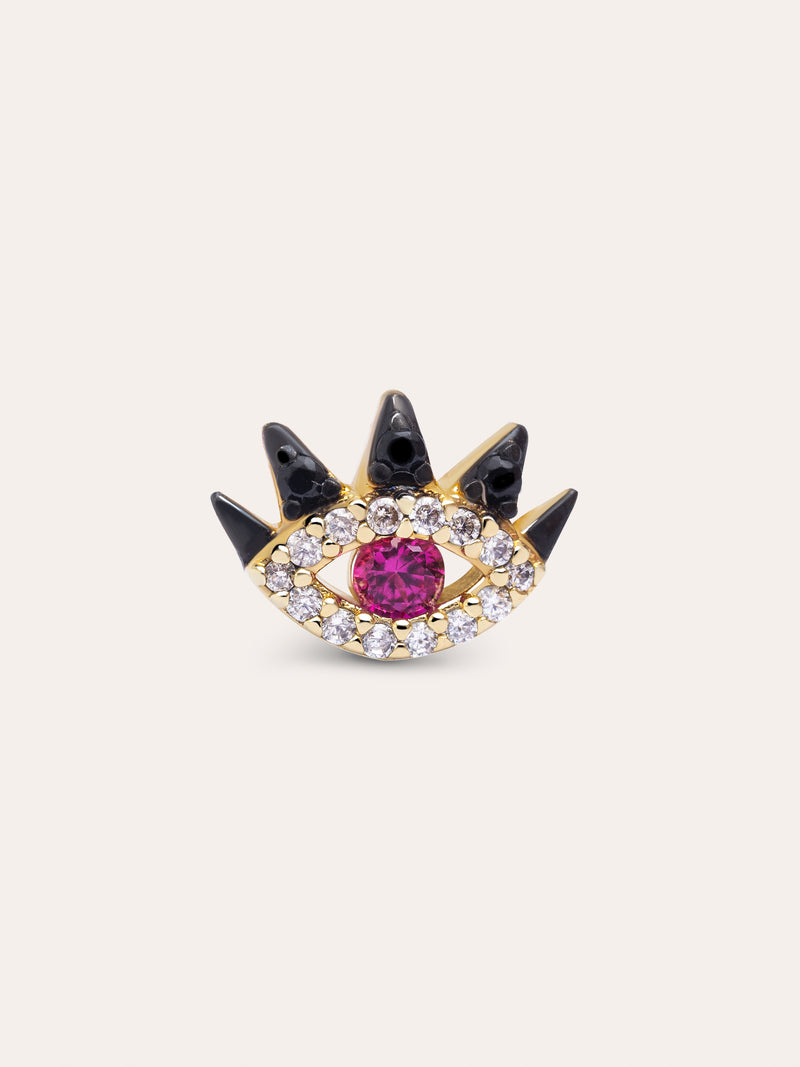 Eye Colors Gold Single Earring 