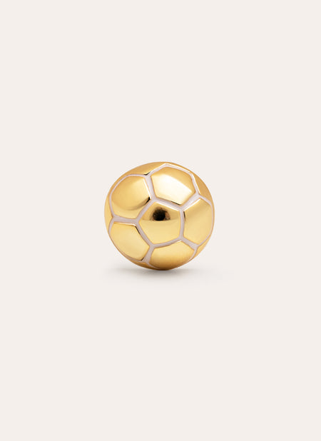 Football Gold Single Earring 