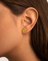 Ghost Flourescent Green Gold Single Earring