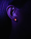 Ghost Flourescent Orange Gold Single Earring