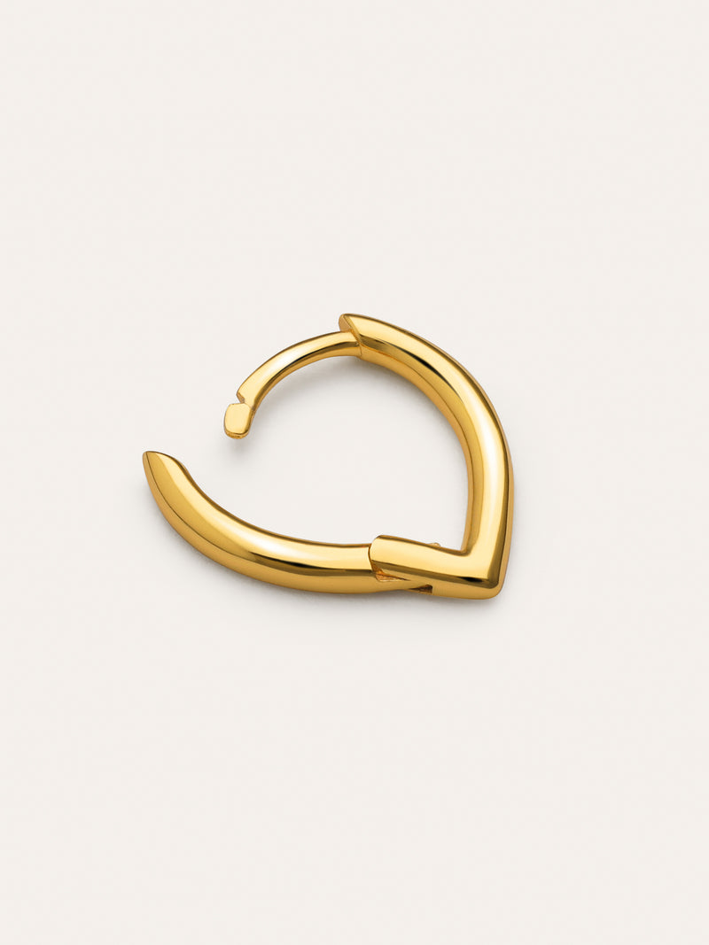 Single Drop Earring Silver 18kt Gold Plated