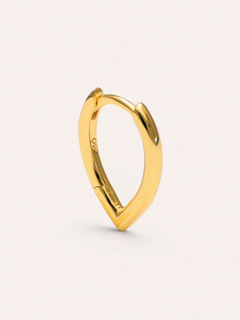 Single Drop Earring Silver 18kt Gold Plated