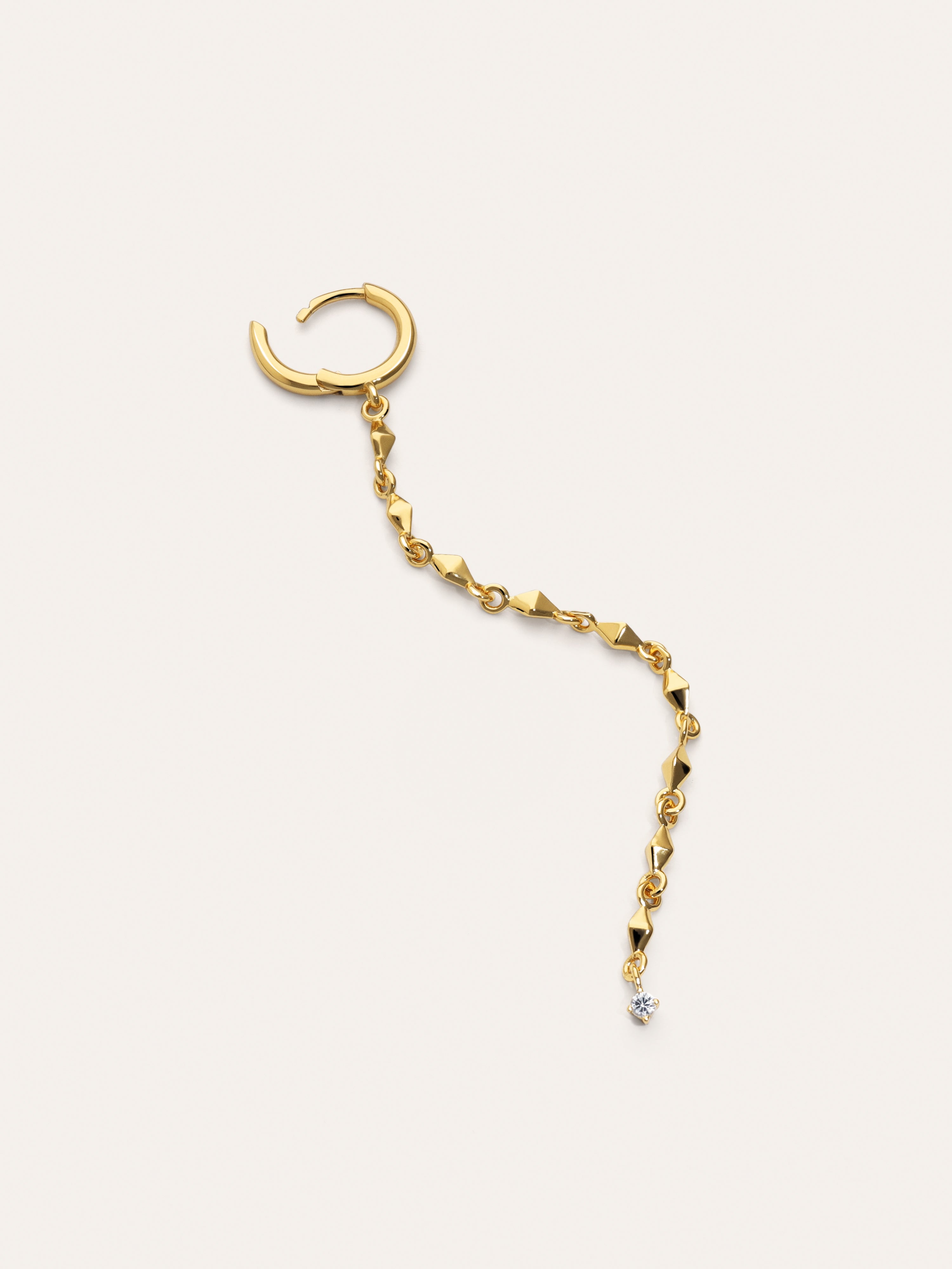 Long Lía Gold Single Earring 