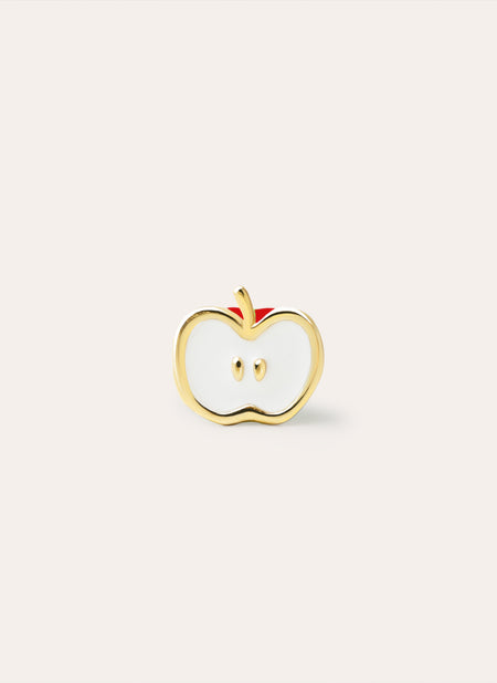 Apple Silver Gold Single Earring