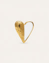 Single Earring Mussel Enamel 18kt Gold Plated
