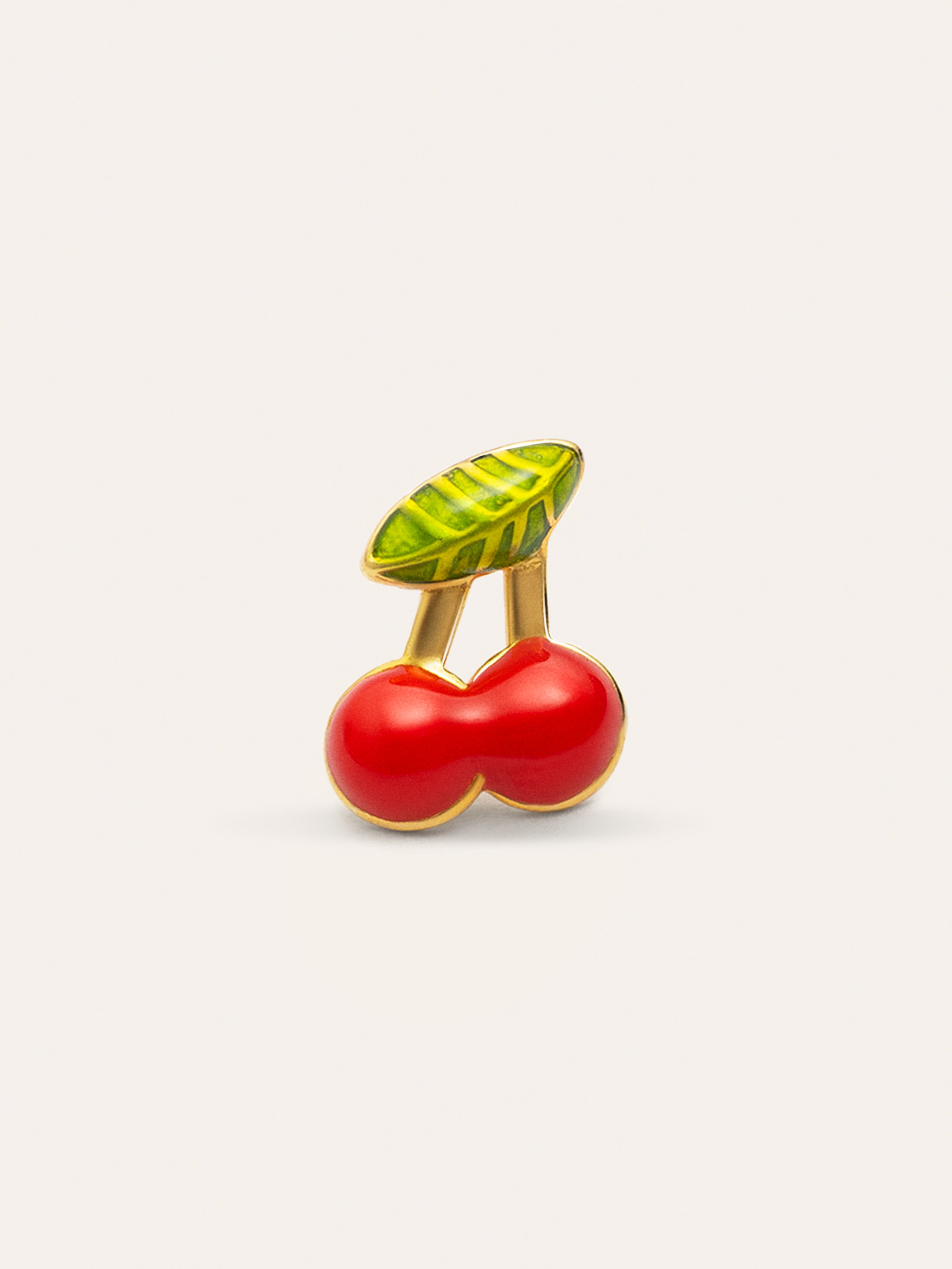 Pendiente Suelto Mini Cereza Baño Oro