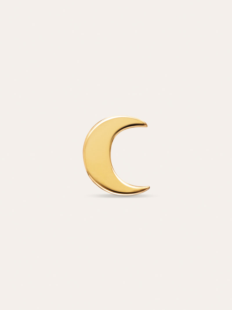 Pendiente Suelto Moon Acero Baño Oro