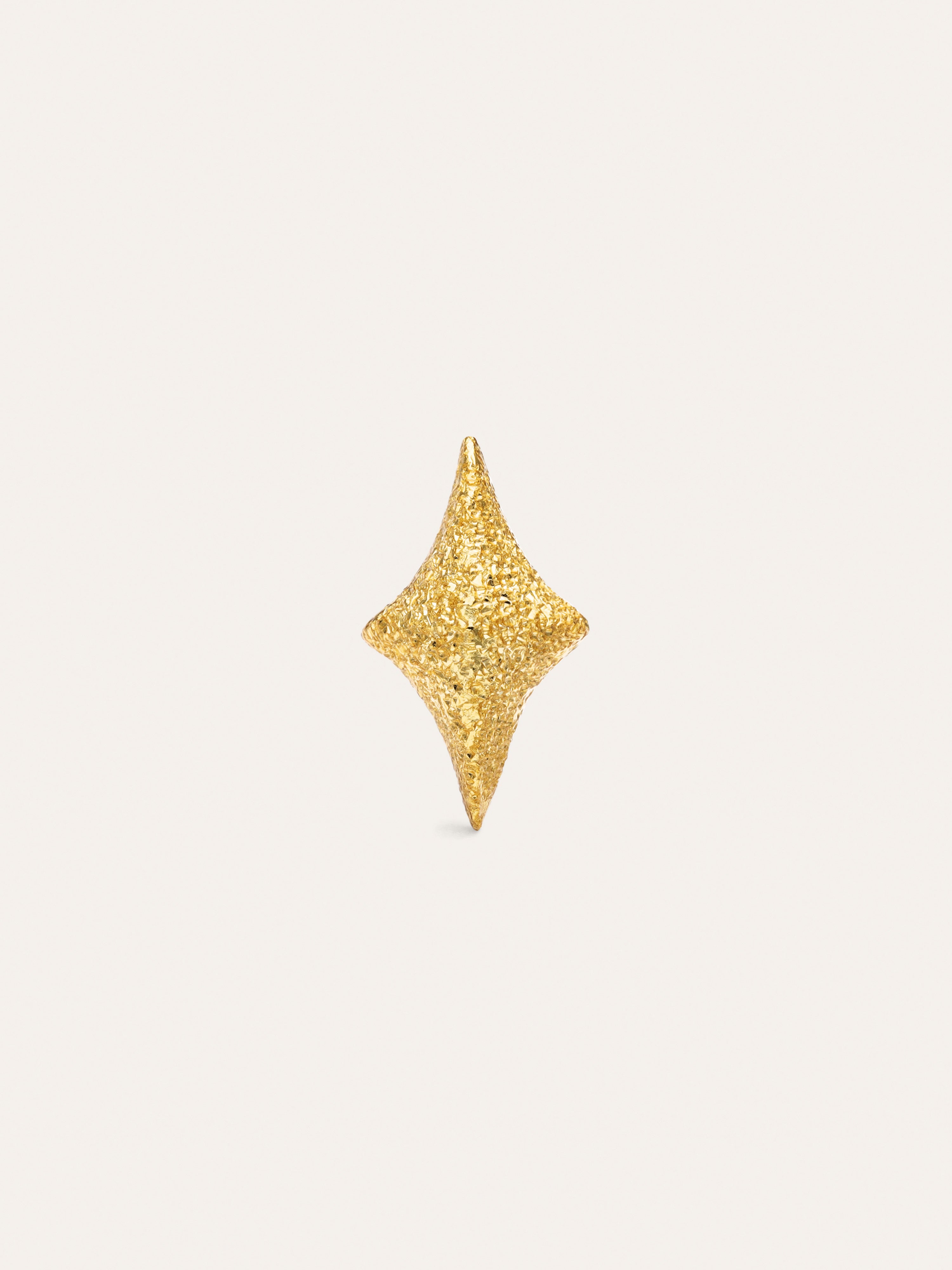 Organic Spark Silver Gold-Plated Single Earring
