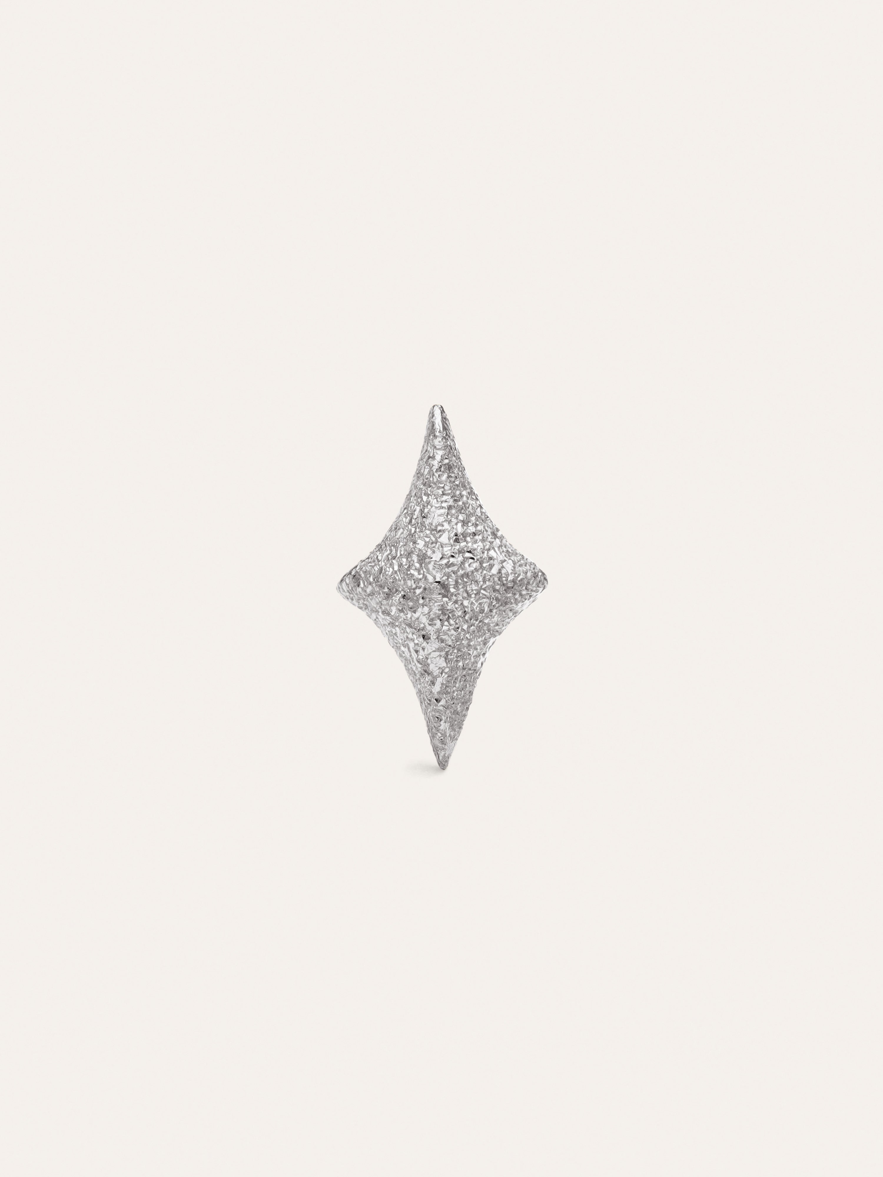 Organic Spark Silver Single Earring