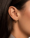Pendiente Suelto Pebbles XS Plata Baño Oro