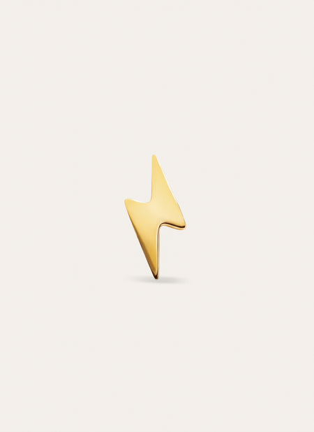 Single Earring Lightning Steel Gold-Plated