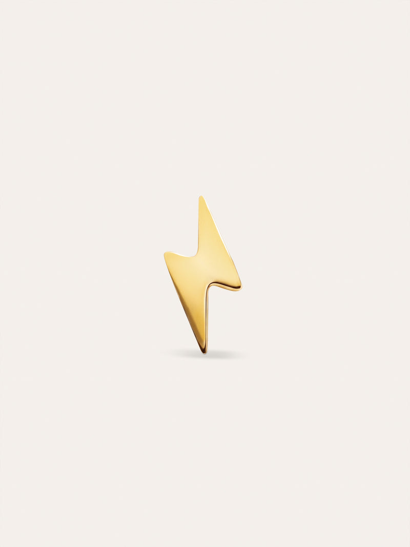 Single Earring Lightning Steel Gold-Plated