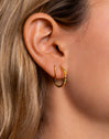 Mini Oval Gold Single Earring