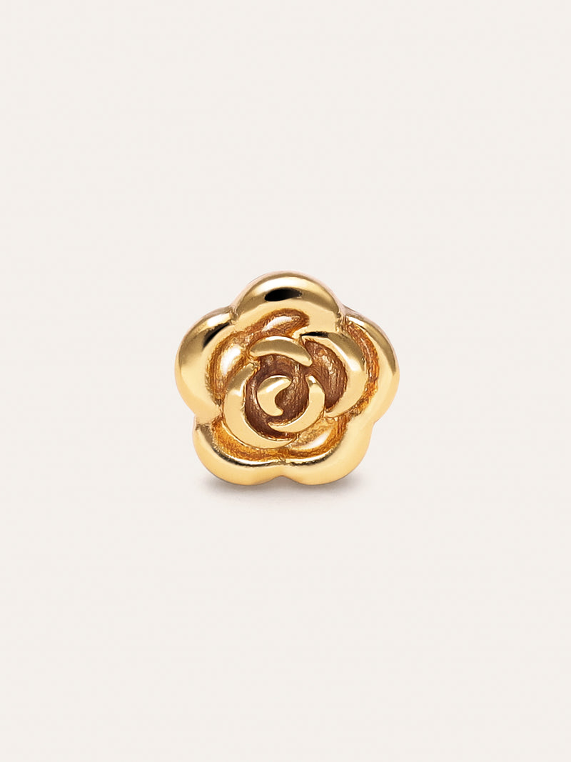 Pendiente Suelto Rosa Baño Oro