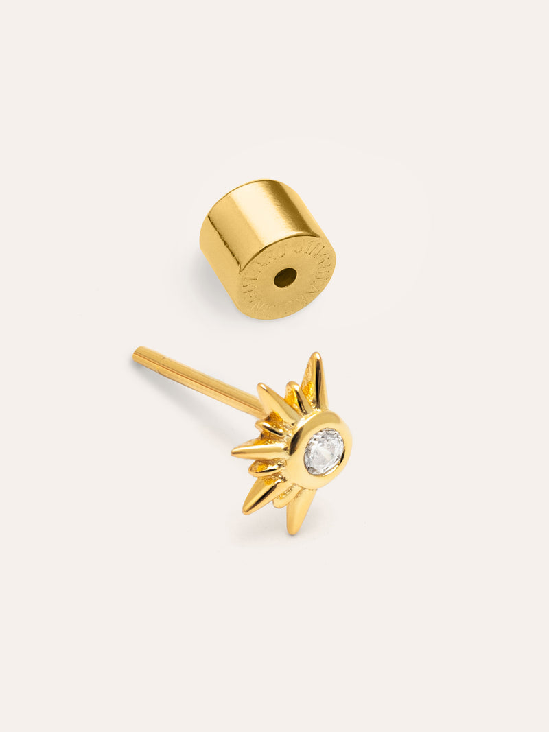 Single Earring Solar Gold Plating